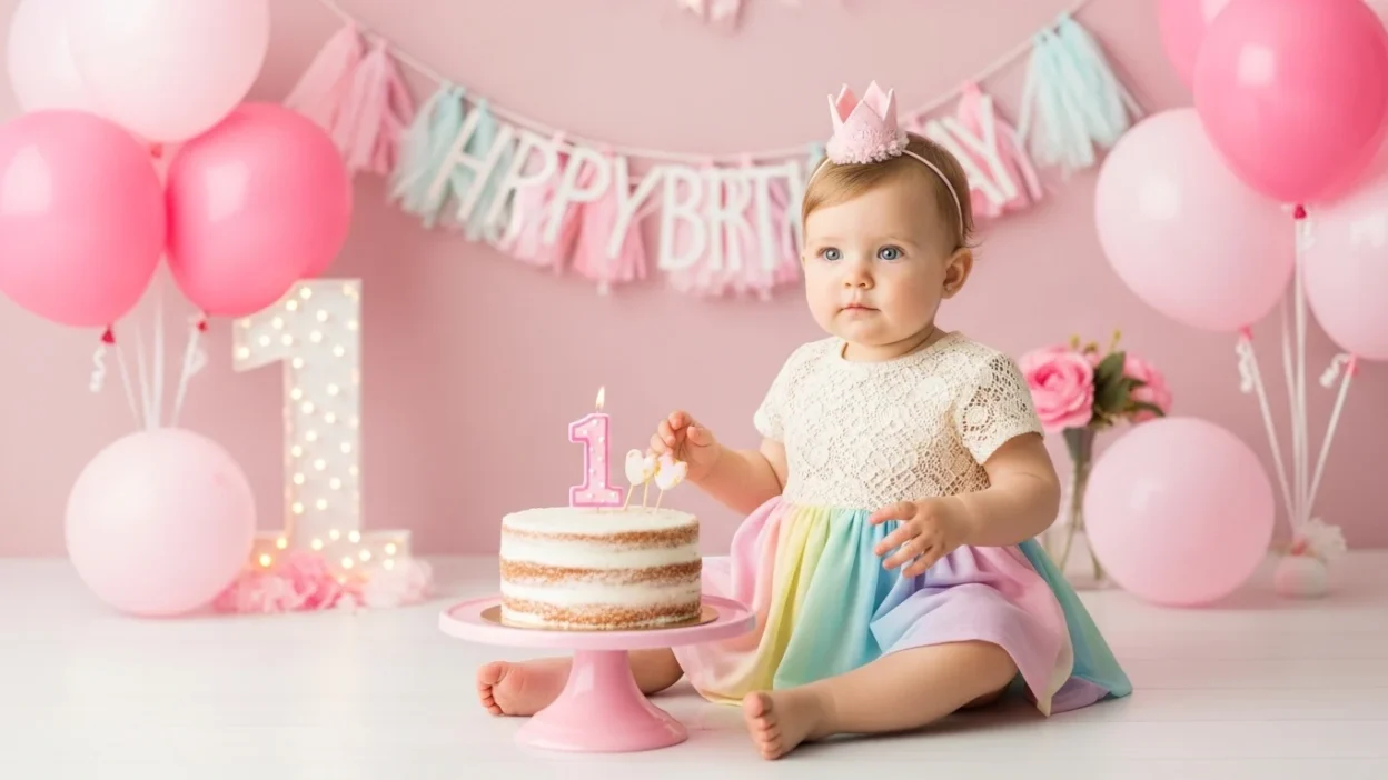 First Birthday Captions for Baby Girls