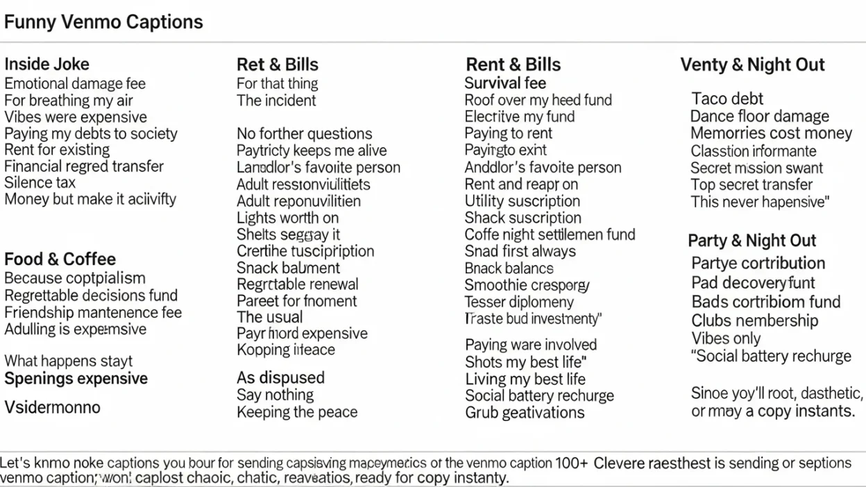 Venmo Captions